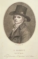 Medailonportret van Francois Noel (1760-97) bekend als Gracchus Babeuf, 1794